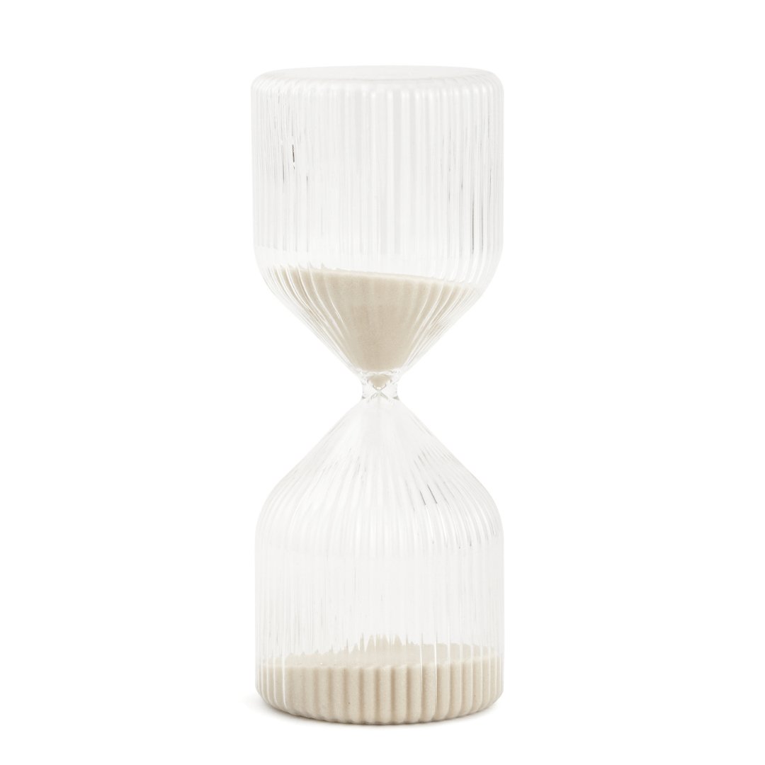 Ampulheta de Vidro Bege 60 Minutos