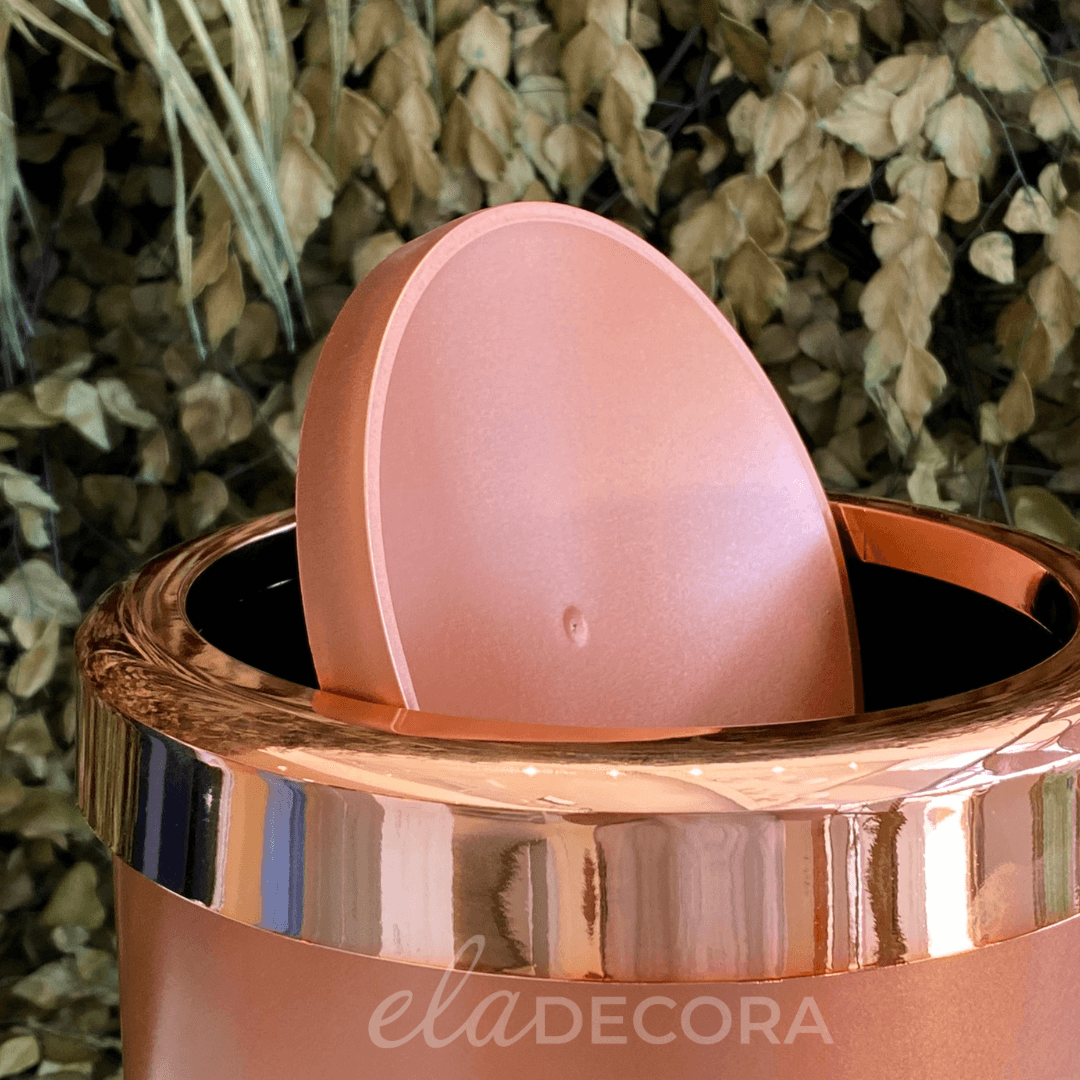 Lixeira Basculante 5 Litros Rose Gold