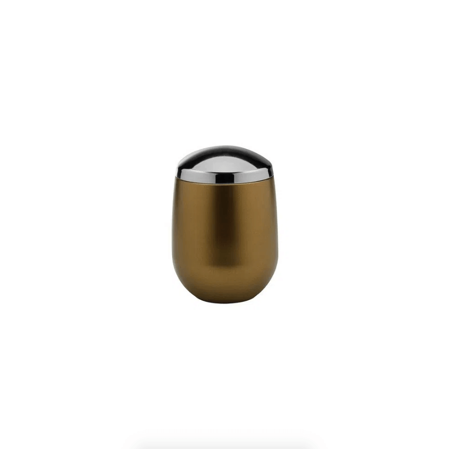 Porta Algodão Belly Vintage Dourado com Cromado