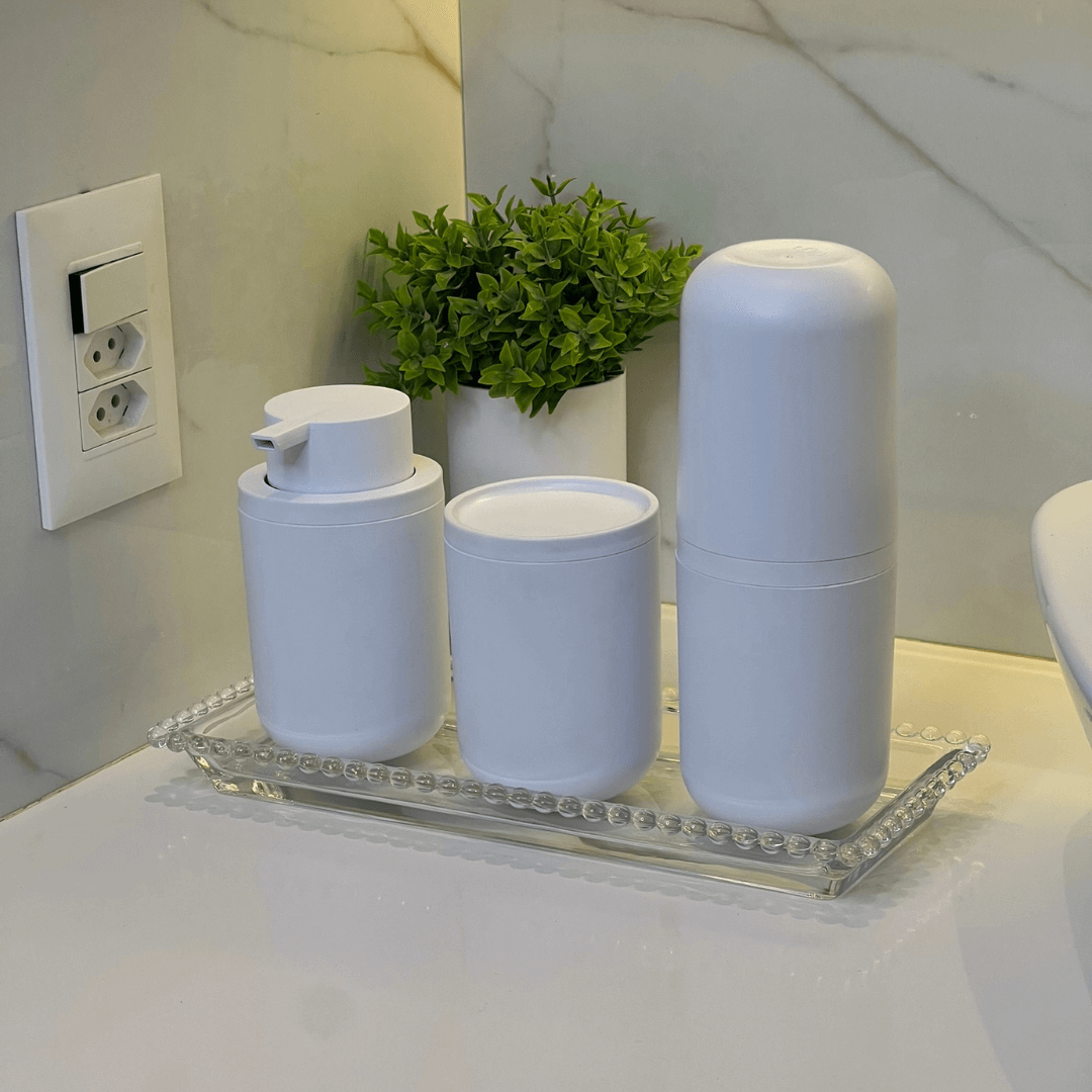 Porta Sabonete Liquido Bold Branco 300ml