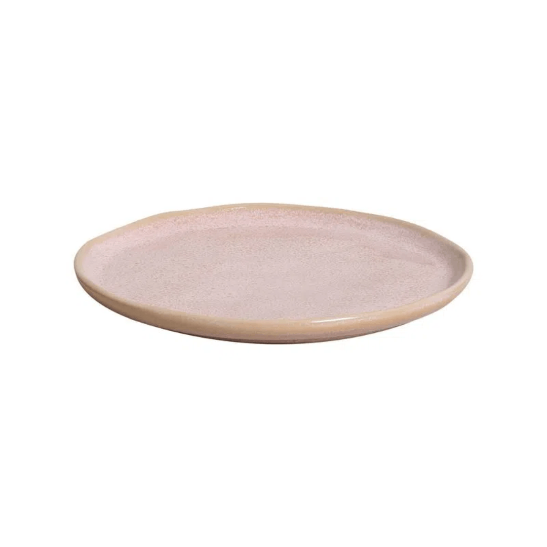 Prato de Sobremesa Bio Rustic Litchi Rosa 21,5cm