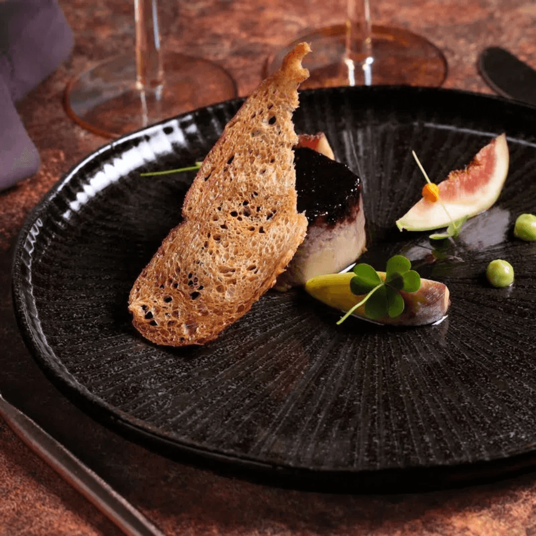 Prato de Sobremesa Bio Stoneware Imo Preto 21,5cm