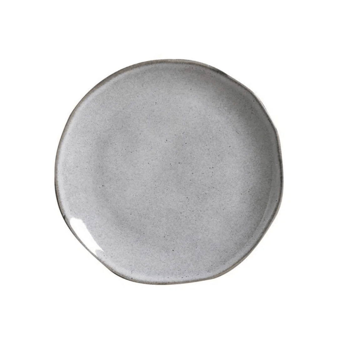 Prato de Sobremesa Orgânico Concreto Cinza 19,5cm