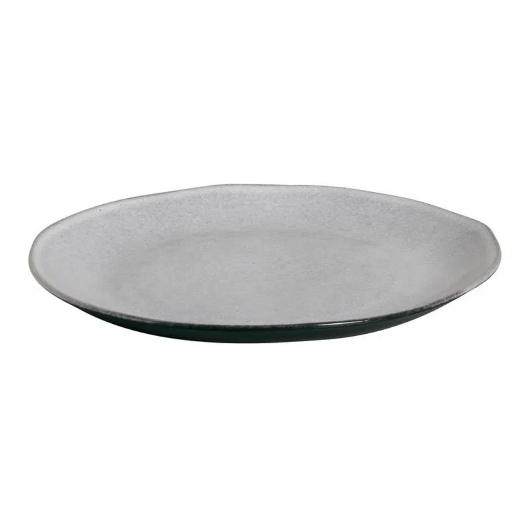 Prato Raso Orgânico Concreto Cinza 26,5cm