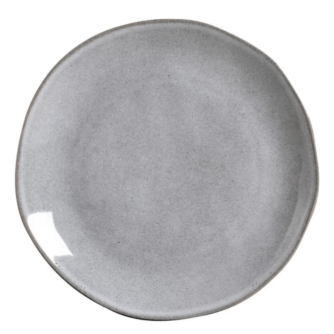 Prato Raso Orgânico Concreto Cinza 26,5cm