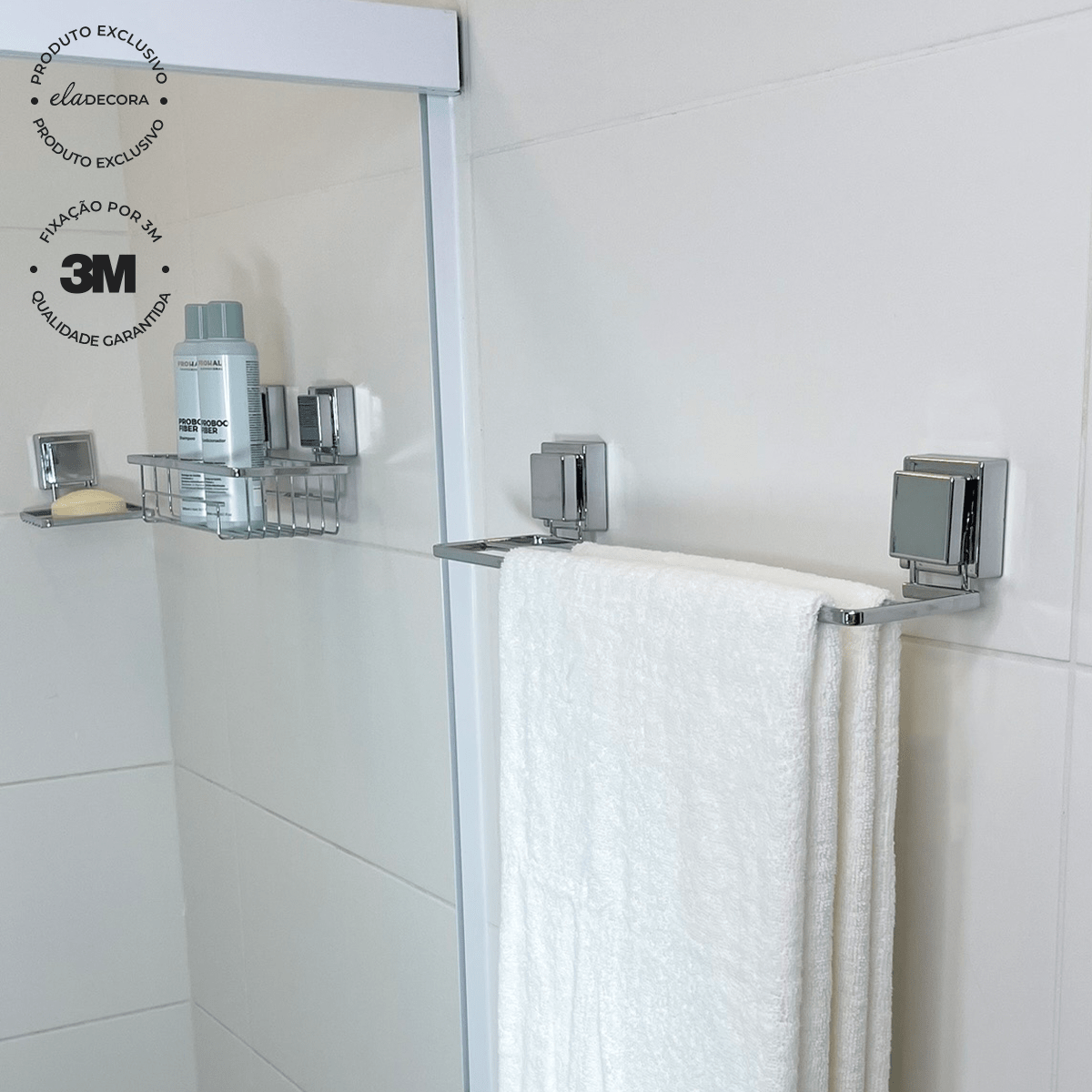 Saboneteira com Fixação 3M Cromado
