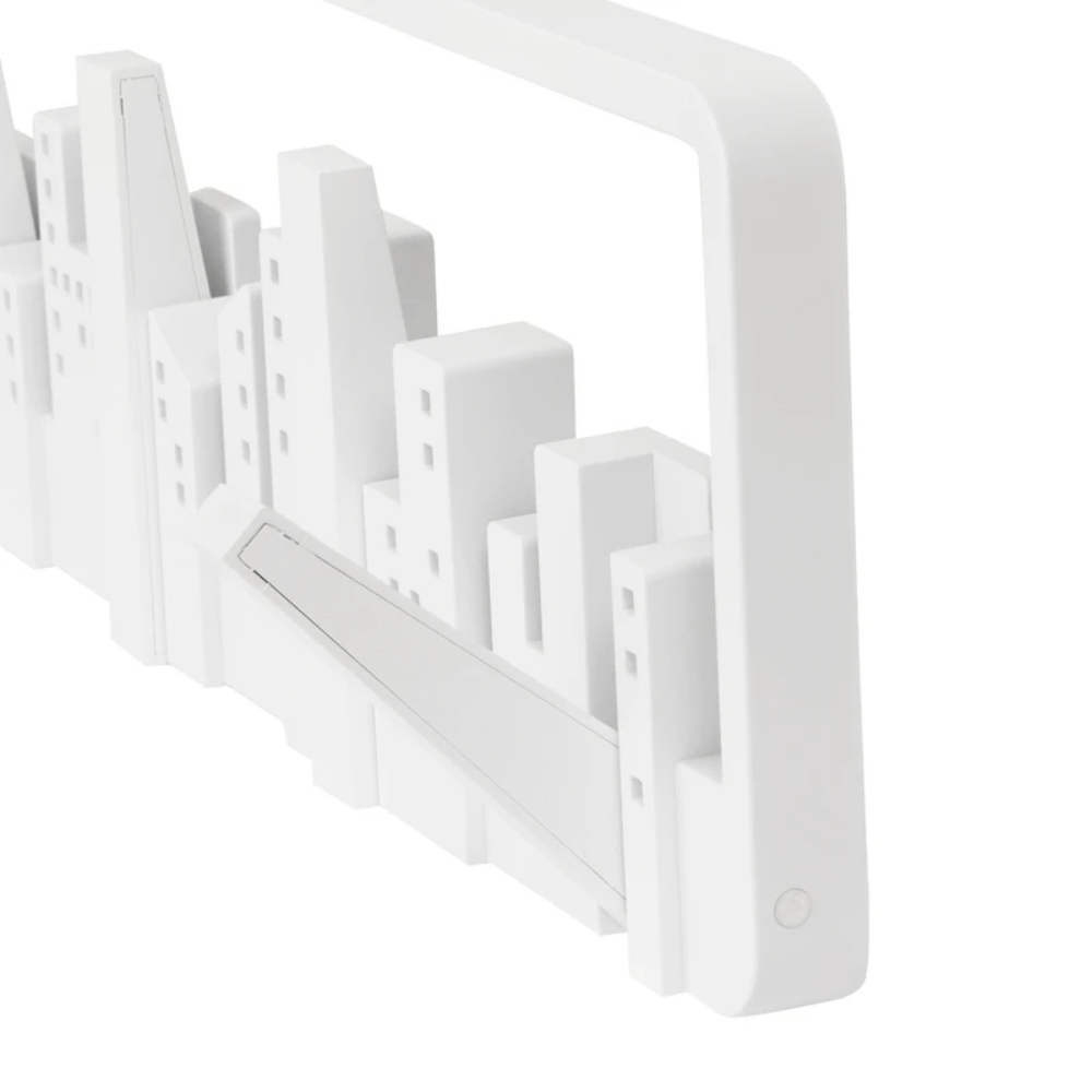 Skyline Cabideiro de Parede Cidade Branco com 5 Ganchos Umbra - 55 cm