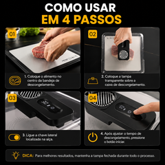 Bandeja de descongelamento USB para carne congelada