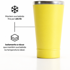 Copo Térmico Amarelo Personalizado 470ml [FRETE GRÁTIS]