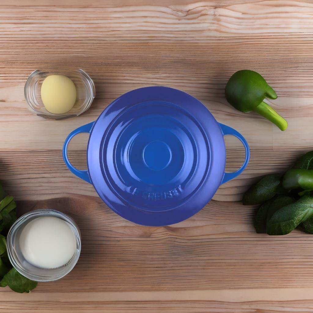 Mini Cocotte Caçarola Cerâmica Azul Marseille Le Creuset - 14 cm
