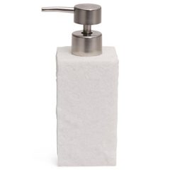 Porta Sabonete Liquido Polirresina Branco com Pump Metalico