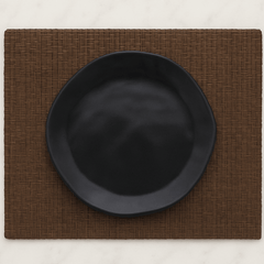 Prato de Sobremesa Organic em Cerâmica Preto 20cm
