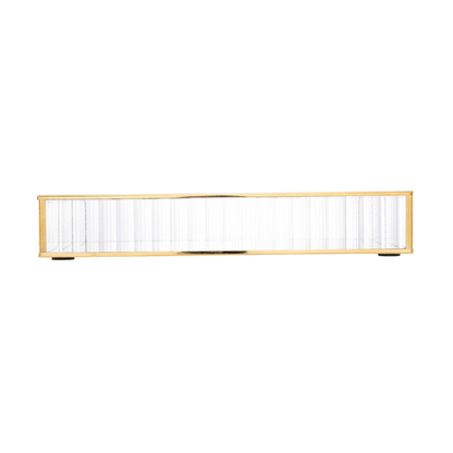 Bandeja de Metal Dourada com Espelho 30cm