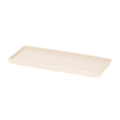 Bandeja em Cerâmica Retangular Branca 33cm