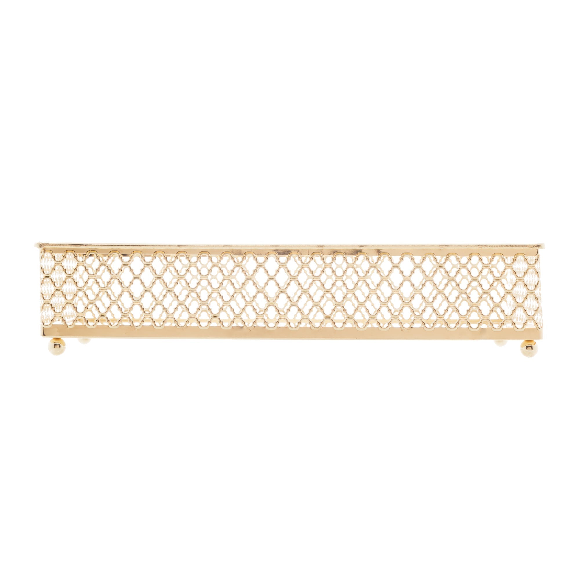 Bandeja em Metal com Espelho Barcelona Dourado 21cm
