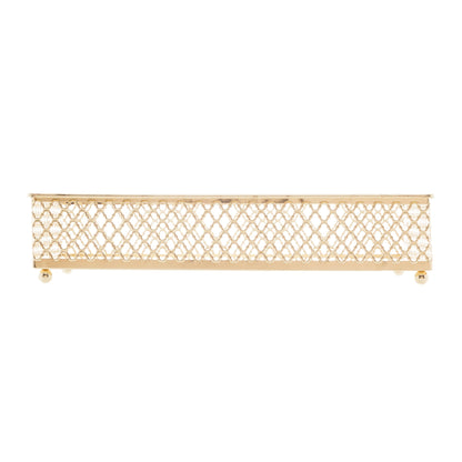 Bandeja em Metal com Espelho Barcelona Dourado 21cm