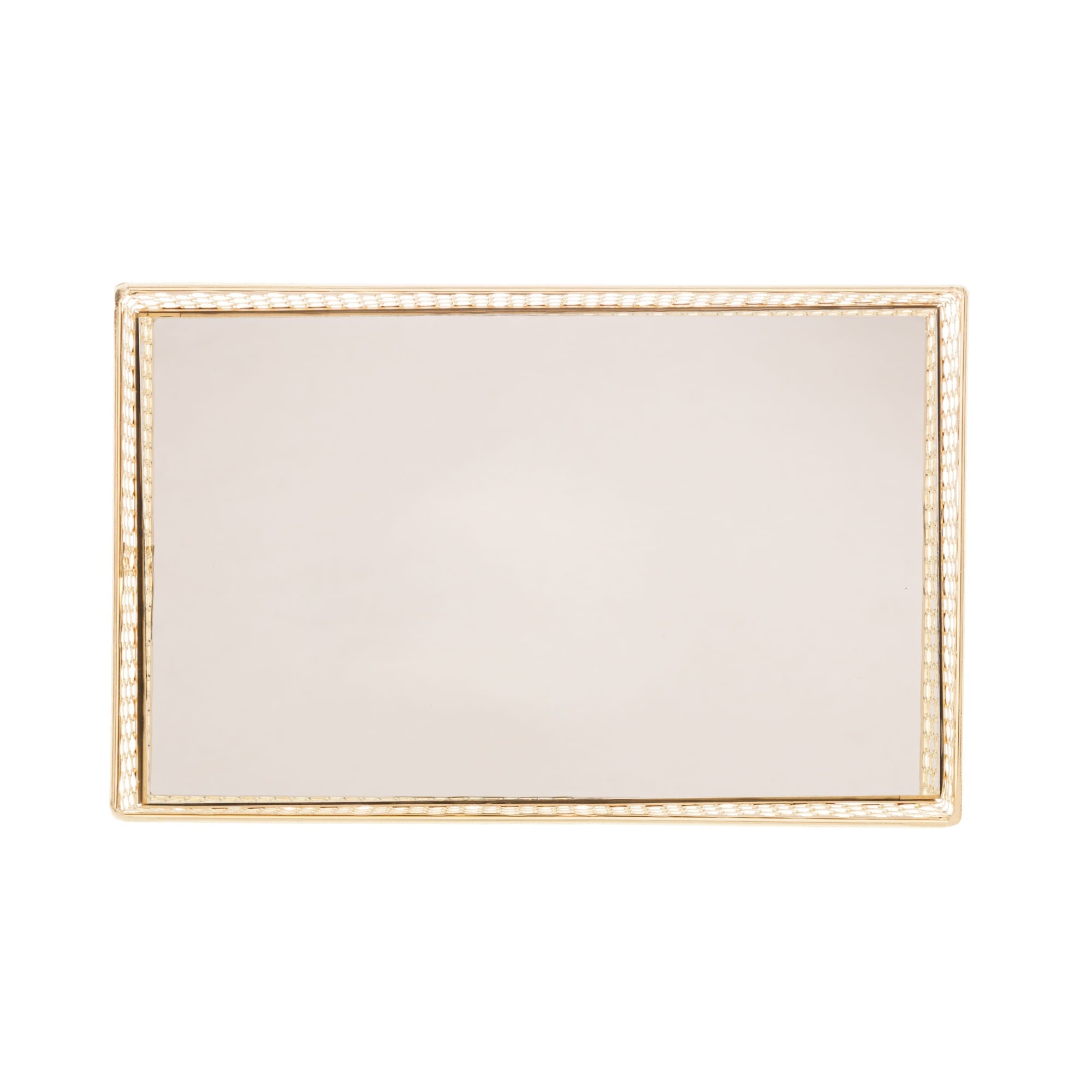 Bandeja em Metal com Espelho Barcelona Dourado 21cm
