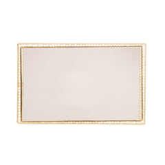 Bandeja em Metal com Espelho Barcelona Dourado 21cm