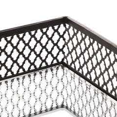 Bandeja em Metal com Espelho Barcelona Preto 21cm