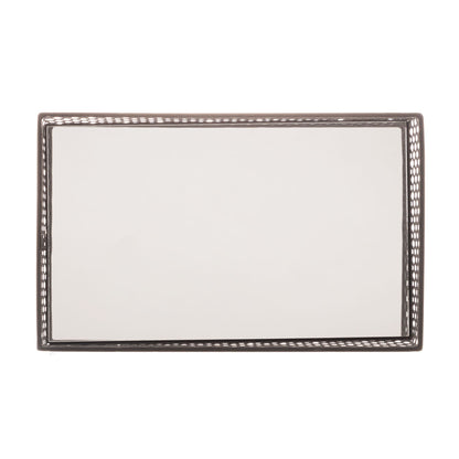 Bandeja em Metal com Espelho Barcelona Preto 21cm