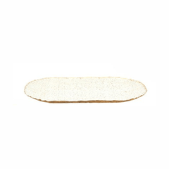 Bandeja em Metal Oval Off White 26cm P
