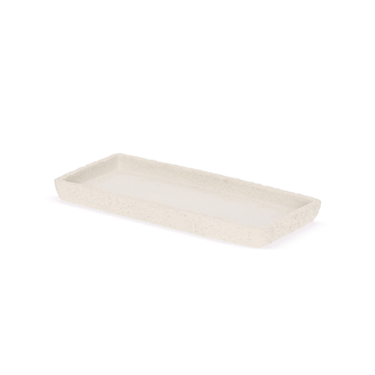 Bandeja em Polirresina Retangular Branca 24,5cm