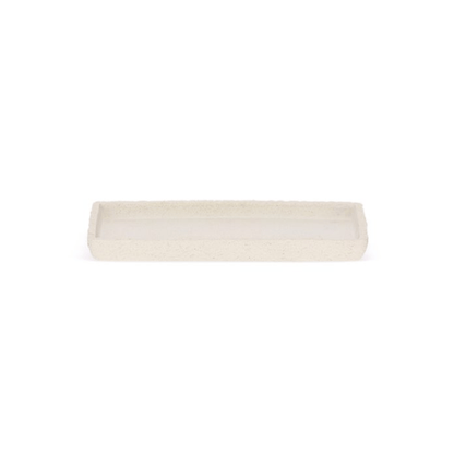 Bandeja em Polirresina Retangular Branca 24,5cm