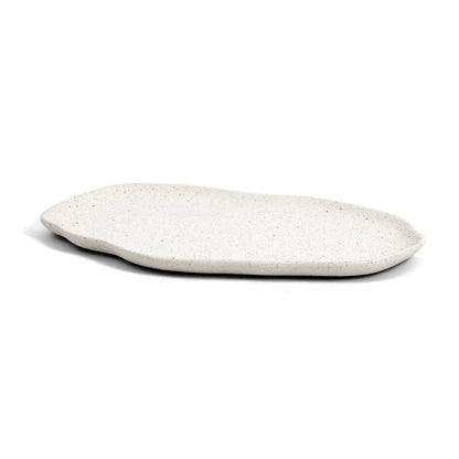 Bandeja Oval em Cerâmica Branca 30cm