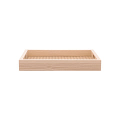 Bandeja Retangular de MDF com Fundo Vidro Trelica 30cm