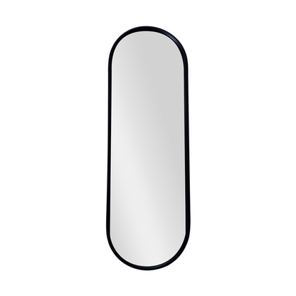 Bandeja Decorativa Espelhada Oval Preta 30cm