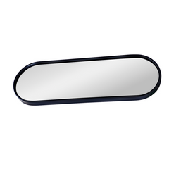 Bandeja Decorativa Espelhada Oval Preta 30cm