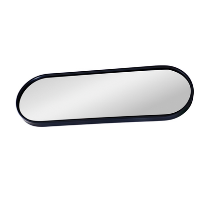 Bandeja Decorativa Espelhada Oval Preta 30cm