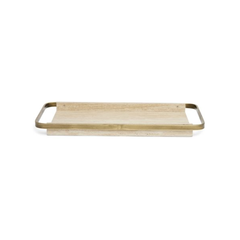 Bandeja Decorativa em MDF e Borda de Metal 55cm