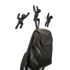 Buddy Conjunto Cabideiro Gancho de Parede Preto Umbra - 3 Peças