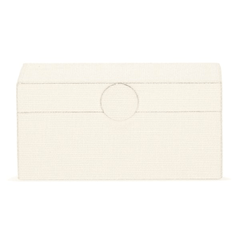 Caixa Decorativa em MDF e Linho off White 20,5cm