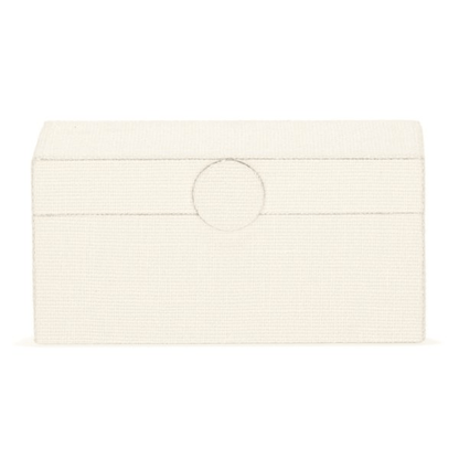 Caixa Decorativa em MDF e Linho off White 20,5cm