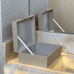 Caixa Decorativa em MDF e PU Bege 28,5cm G