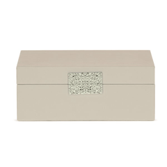 Caixa Decorativa em MDF e PU Bege 28,5cm G