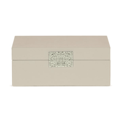 Caixa Decorativa em MDF e PU Bege 28,5cm G