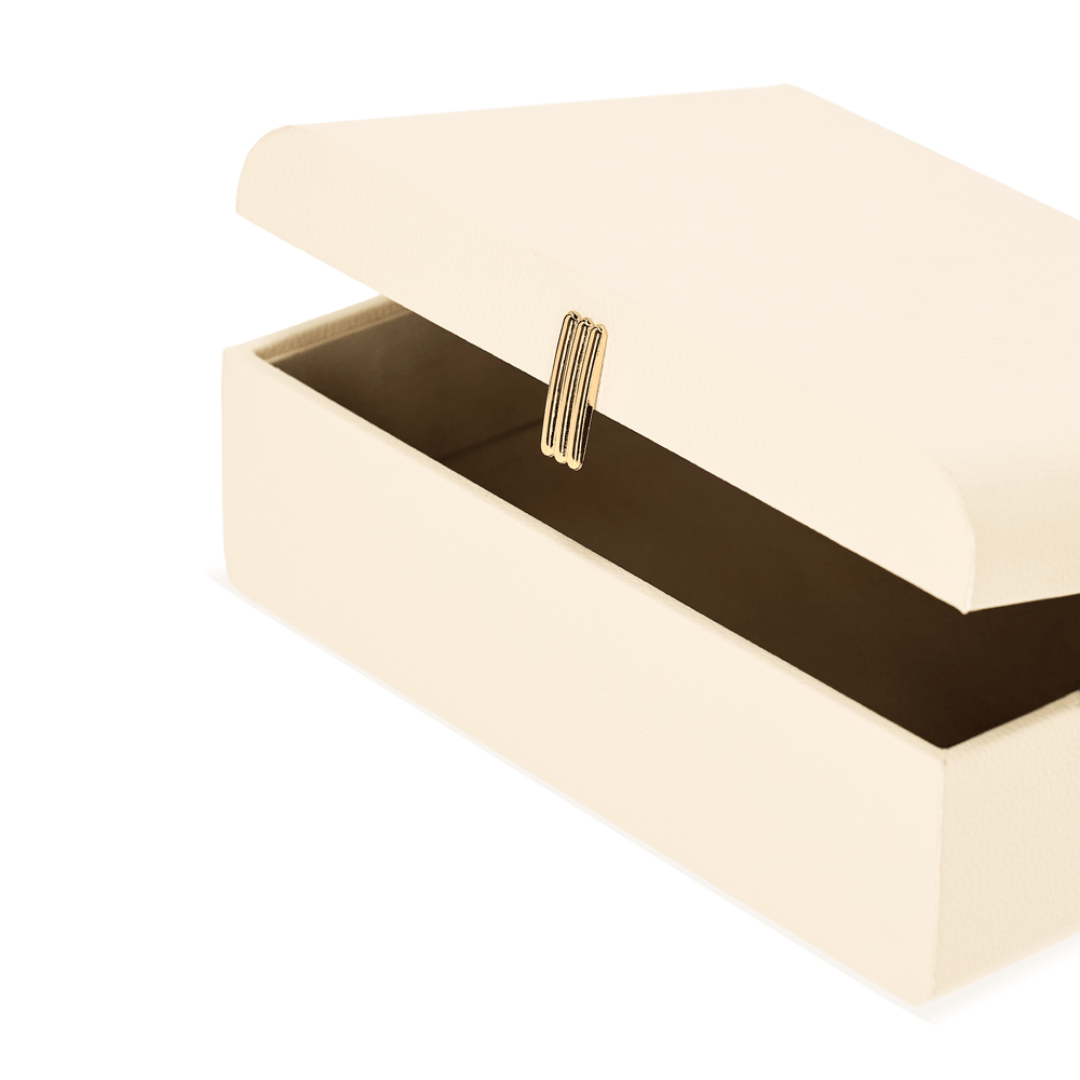 Caixa em MDF Revestido com PU Branco 24cm P