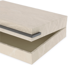 Caixa em MDF Revestido em PU Cinza 31cm G
