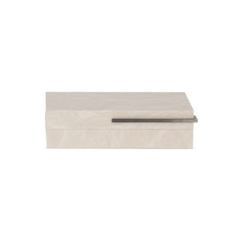 Caixa em MDF Revestido em PU Cinza 24cm P