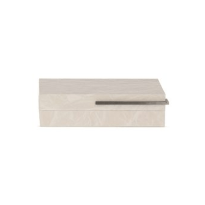 Caixa em MDF Revestido em PU Cinza 24cm P