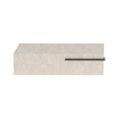 Caixa em MDF Revestido em PU Cinza 31cm G