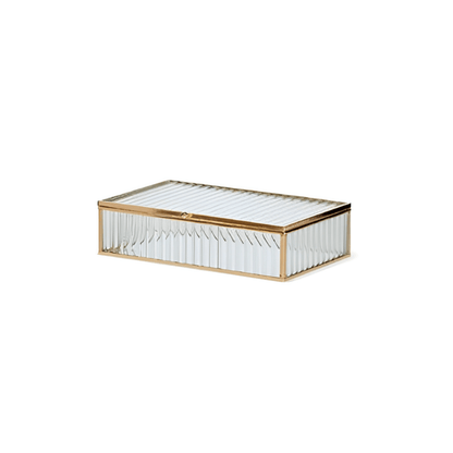 Caixa em Vidro com Metal 21cm P