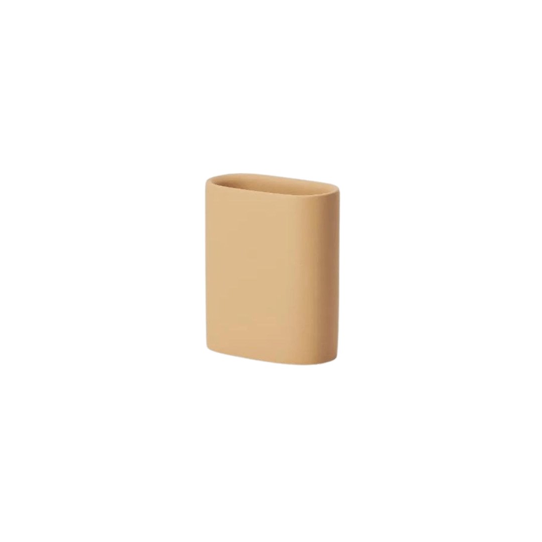Copo Porta Escova Cimento Bege 11cm