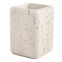 Copo Porta Escova Multiuso em Poliresina Branco 11cm