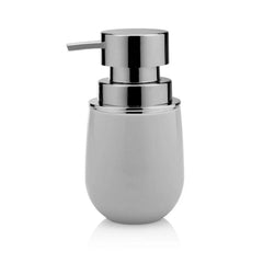 Dispenser Porta Sabonete Liquido New Belly Cromo Branco Off White - 400 ml