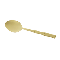 Faqueiro Elegant Estilo Bambu em Aço Inox Champanhe 16 Peças