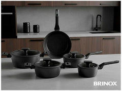 Jogo de Panelas Brinox Antiaderente Ceramic Life - 5 Peças